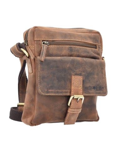 Greenburry Vintage Umhängetasche Leder 20 cm in brown