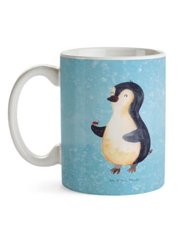 Mr. & Mrs. Panda Becher Pinguin Marienkäfer ohne Spruch in Eisblau