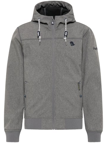 Schmuddelwedda Herren Softshellblouson in Grau Melange AOP