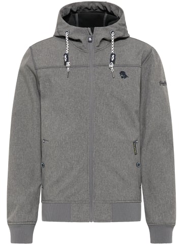 Schmuddelwedda Softshellblouson in Grau Melange AOP