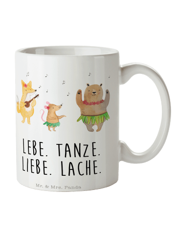 Mr. & Mrs. Panda Tasse Waldtiere Aloha mit Spruch in Weiß