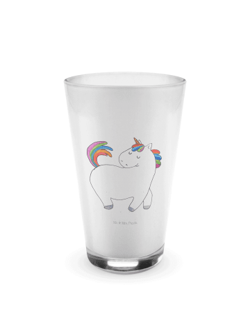 Mr. & Mrs. Panda Blümchentailglas Einhorn Stolzieren ohne Spruch in Transparent