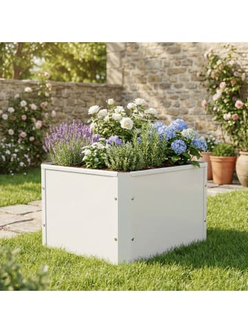 VCM  Metall Pflanzkasten Blumenkasten 50x40 Balora M in Weiß
