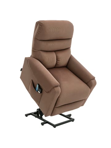 HOMCOM Aufstehsessel in Braun 93L x 83B x 110H cm