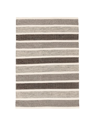 Pergamon Natur Teppich Wolle Rana  Streifen in Braun Creme