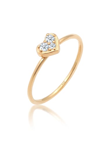 Elli DIAMONDS  Ring 585 Gelbgold Herz, Verlobungsring in Gold