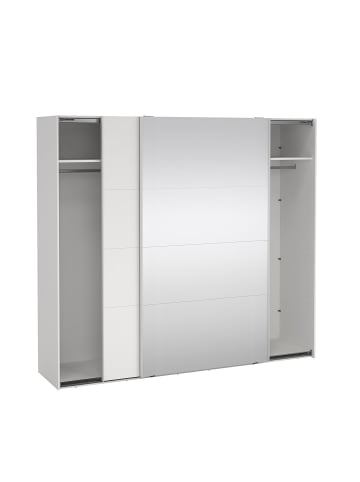 ebuy24 Kleiderschrank Catania Weiß 244 x 67 cm