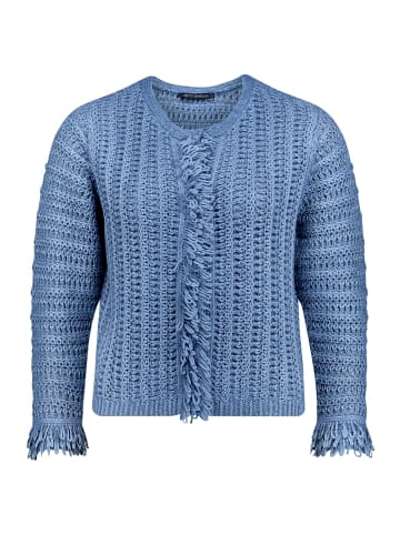 Betty Barclay Casual-Strickjacke mit Fransen in Patch Blue/Blue