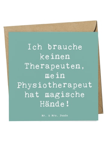 Mr. & Mrs. Panda Deluxe Karte Spruch Magische Hände Physiotherap... in Meeresbrise