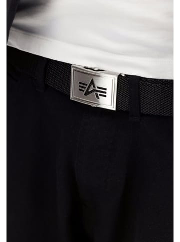 Alpha Industries Gürtel 'Heavy Duty Logo Belt' in schwarz
