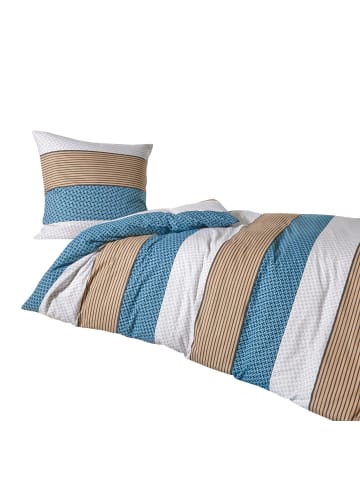 Traumschlaf Bettwäsche Nordic Stripe Blue in blau