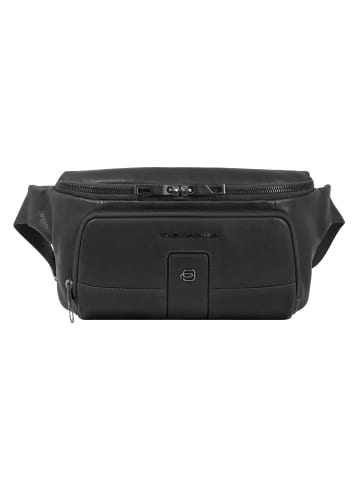 Piquadro Carl Gürteltasche RFID Schutz Leder 32 cm in black