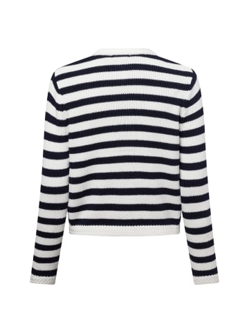 Marie Lund Strickjacke in marine weiß - 0001