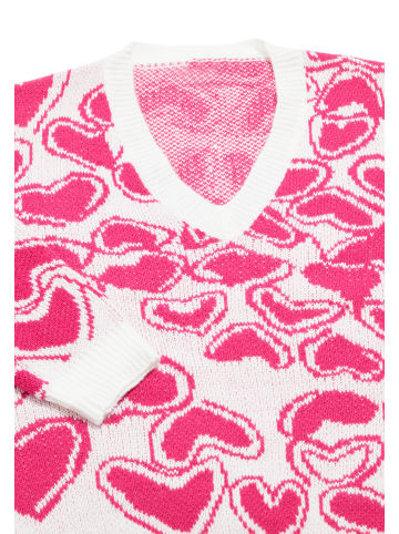 FENIA Damen Sweater in WEISS PINK