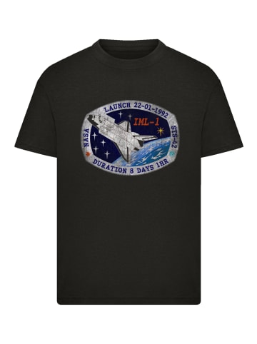 F4NT4STIC T-Shirt NASA STS 42 Discovery Mission Badge Distressed in schwarz