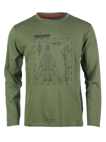 TOP GUN Sweatshirt PP201020 in oliv