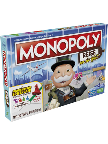 Hasbro Gesellschaftsspiel Monopoly Reise um die Welt - ab 8 Jahre