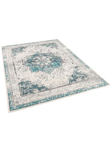 Pergamon Designer Teppich Pop-Vintage in Blau Creme