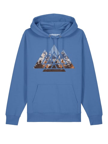 wat? Apparel Sweatshirt Geometric Landscape in Bright Blue