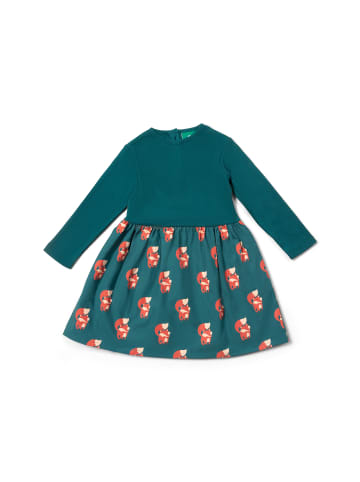 Little Green Radicals Langärmeliges Bio-Twirlerkleid in Blau