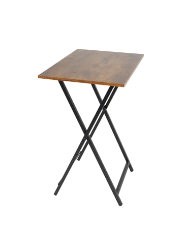 relaxdays Beistelltisch "Industrial" in Braun/ Schwarz – (B)48 x (H)66,5 x (T)36 cm