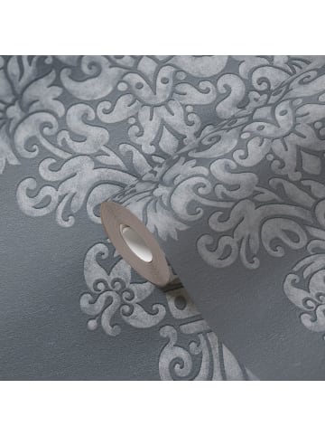 A.S. Création Tapete Majestic Ornament in Anthrazit-Silber