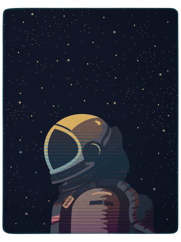 biederlack Kinder- und Jugenddecke Astronaut in bunt
