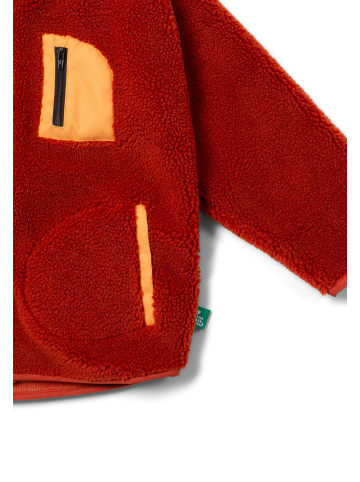 Little Green Radicals Zip Up Recycled Fleece Jacket in Orange