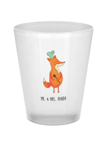Mr. & Mrs. Panda Schnapsglas Fuchs Koch ohne Spruch in Transparent