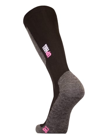 UphillSport Ski-Socken HALLA in Black with pink
