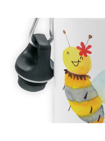 Mr. & Mrs. Panda Kindertrinkflasche Biene Blume ohne Spruch in Weiß