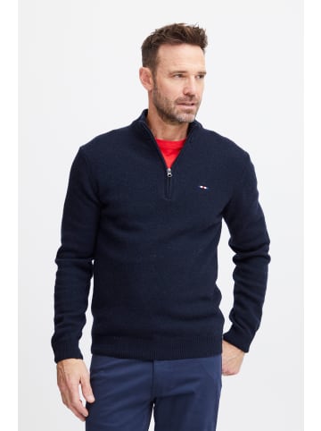 FQ1924 Troyer KyleFQ Halfzip 21900367 Lammwolle-Pullover mit Troyer-Kragen in Blau