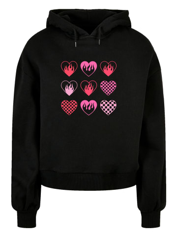 F4NT4STIC Oversized Hoodie Internationaler Frauentag: Herzen in Flammen in schwarz