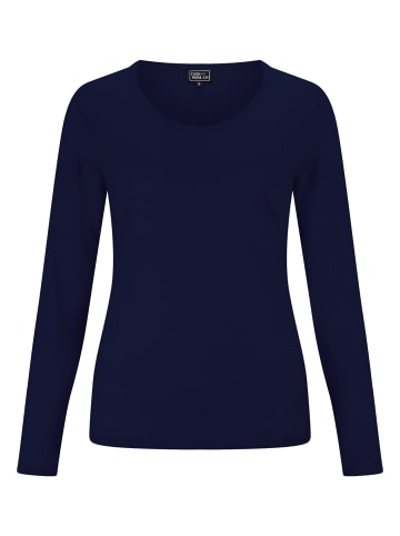 CASH-MERE.CH Rundhals Pullover in Marine Blau