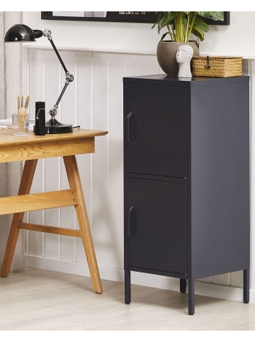 Beliani Büroschränke HURON in Schwarz - (W) 40 x (H) 102 x (L) 40 cm