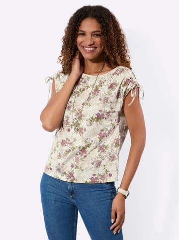 WITT WEIDEN Kurzarm-Shirt in champagner-hortensie-bedruckt