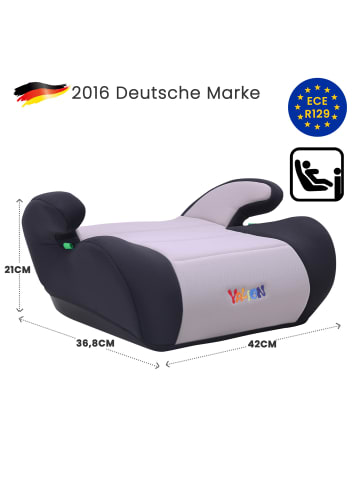 Yalion Kindersitzerhöhung ECE R129/03 – Sitzerhöhung für Kinder von 125–150 cm