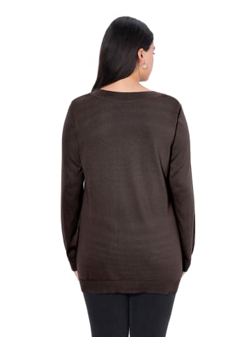 Ulla Popken Pullover in mahagoni