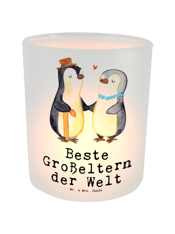 Mr. & Mrs. Panda Windlicht Pinguin Beste Großeltern der Welt mit... in Transparent