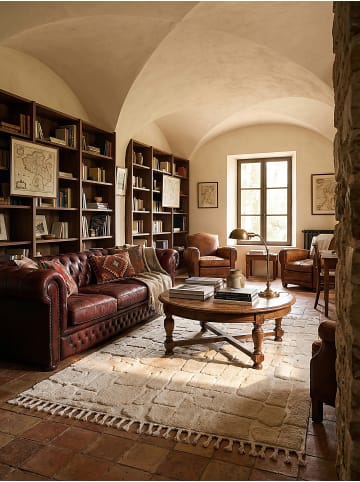 KADIMA DESIGN Langflor-Teppich Flauschig MARA Berber Geometrisch Wohnzimmer Wohnlich in Natur