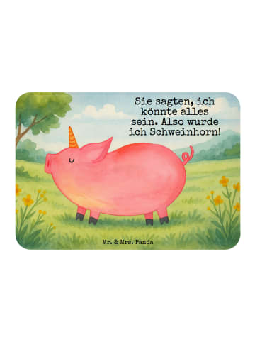 Mr. & Mrs. Panda Magnet Einhorn Schwein Design mit Spruch in Weiß