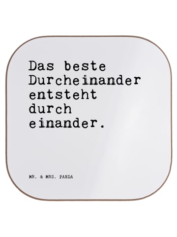 Mr. & Mrs. Panda Untersetzer für Gläser Das beste Durcheinander ... in Weiß
