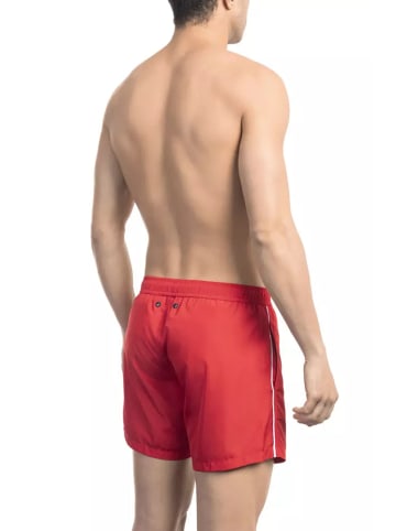 Bikkembergs Rot Schwarz Polyester Herren Badeanzug