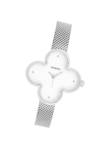 Oozoo Analog-Armbanduhr Oozoo Timepieces silber extra groß (ca. 32x32mm)