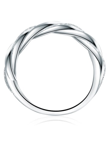 Trilani Ring aus Sterling Silber mit Zirkonia in silber