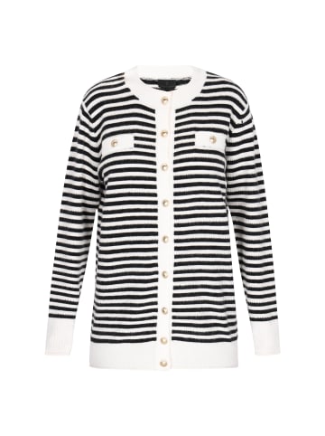 DreiMaster Women Cardigan in black offwhite