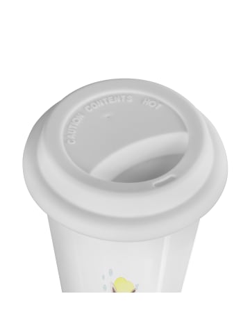 Mr. & Mrs. Panda Thermobecher To Go Waschbär mit Spruch in Weiß