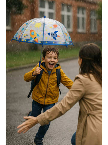 Yuhu.kids Kinder Regenschirm Weltraum in Mehrfarbig