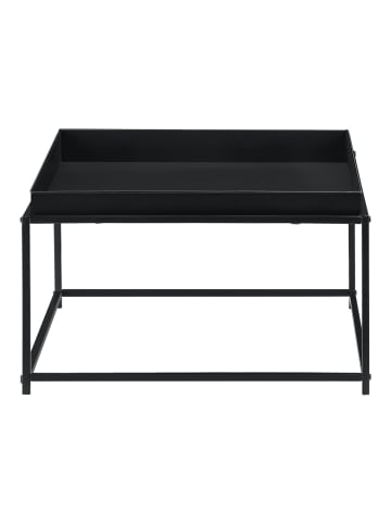 en.casa Tabletttisch Lipizza in Schwarz (H)36cm (B)59cm (T)59cm