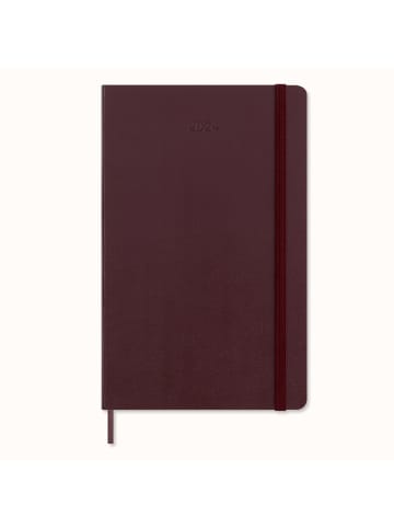 Moleskine 12 Monate Wochen Notizkalender 2024, Fester Einband in Burgundrot